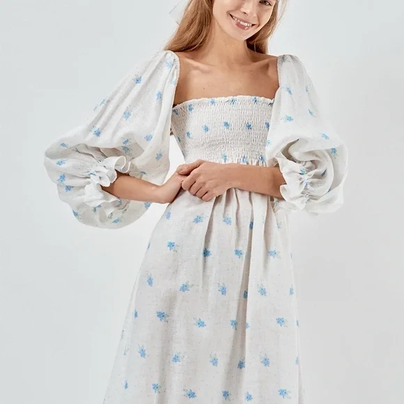 Sleeper ATLANTA LINEN DRESS IN LINUM - TikTok famous- sold out online - Picture 2 of 10